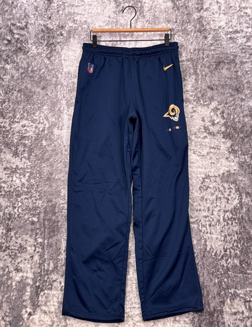 New Nike Sweatpants Large Mens Los Angeles Rams Blue Fleece On Field Sideline
